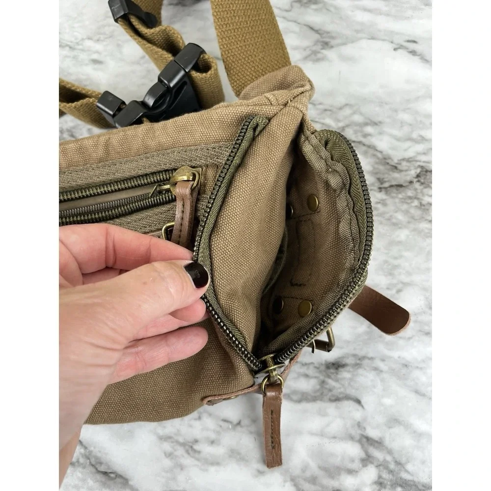 Vagabond Traveler Canvas Waist Bag Boho Festival Outdoor Active